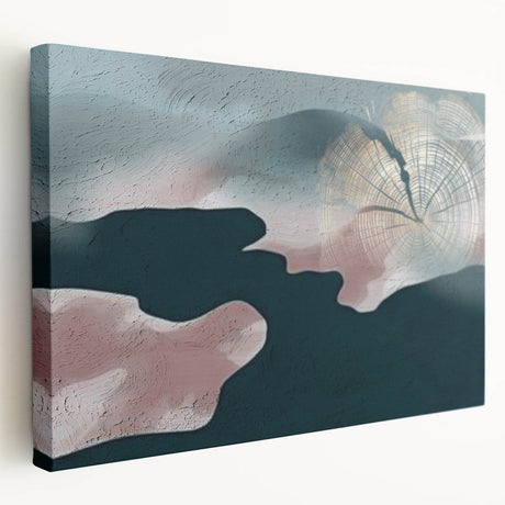 Elegant stretched canvas wall art showcasing an abstract design of colorful strokes and lines, adding a modern touch to any decor. Ideal for contemporary spaces.