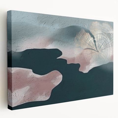 Elegant stretched canvas wall art showcasing an abstract design of colorful strokes and lines, adding a modern touch to any decor. Ideal for contemporary spaces.