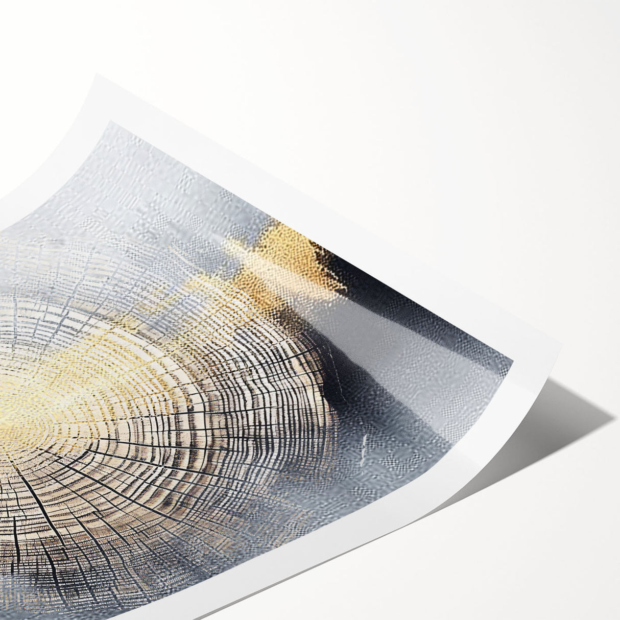 Abstract wall art print showcasing vibrant strokes and lines in shades of blue, orange, and yellow, designed to enhance modern interior decor. Perfect for adding a dynamic touch to living spaces.