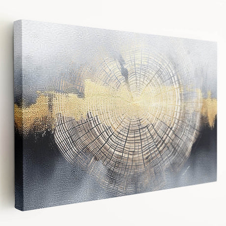 Abstract strokes and lines design on stretched canvas wall art showcasing a modern artistic style with vibrant colors, perfect for contemporary home decor.