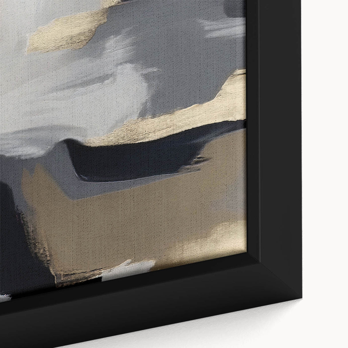 Abstract strokes and lines form a vibrant, modern wall art piece in a framed canvas design, showcasing bold colors and intricate patterns to enhance interior decor.