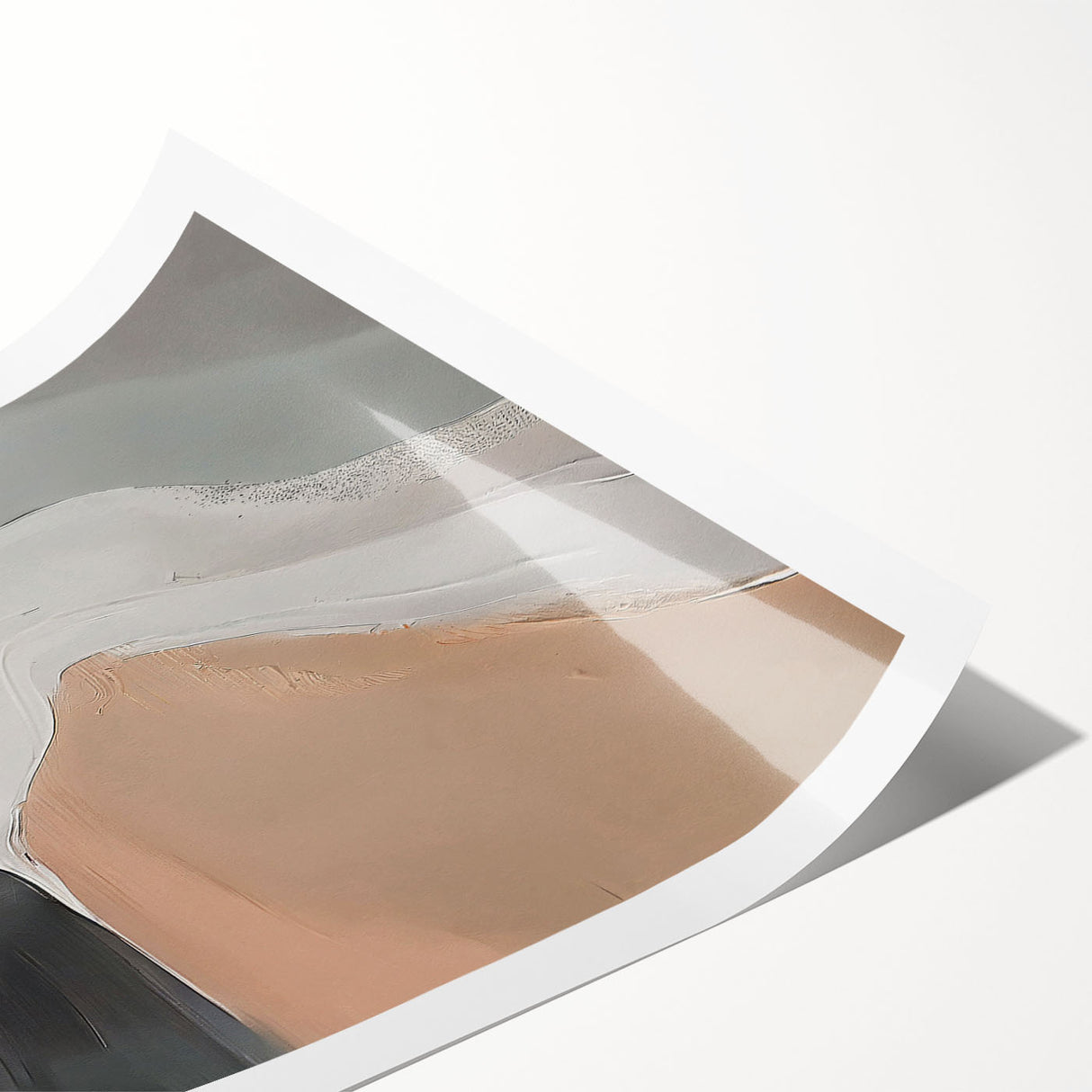 Abstract wall art print showcasing vibrant strokes and lines in various colors, rolled and ready for display, perfect for modern home decor.