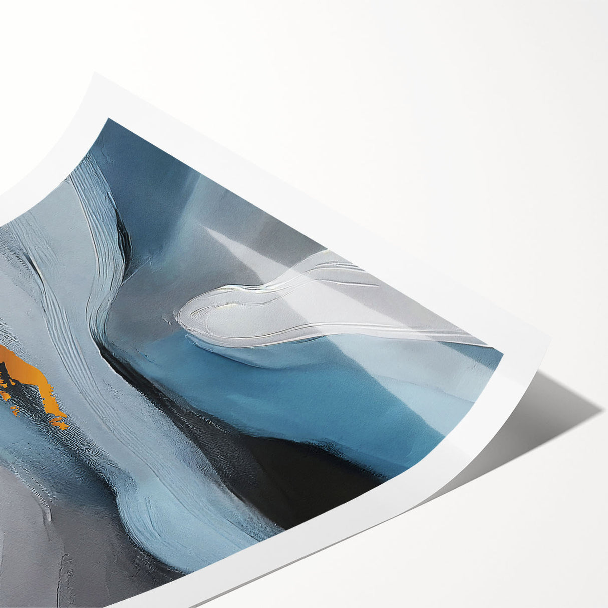 Abstract wall art design showcasing vibrant strokes and lines in bold colors, perfect for modern decor, presented as a rolled print in protective packaging.