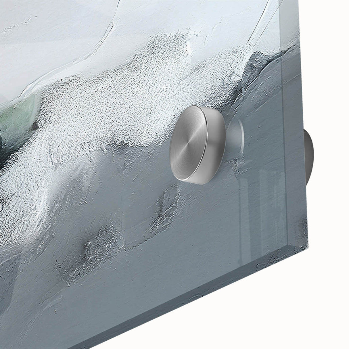 Close-up of an abstract wall art piece showcasing vibrant strokes and lines in hues of blue, yellow, and pink, designed for modern decor and artistic expression.