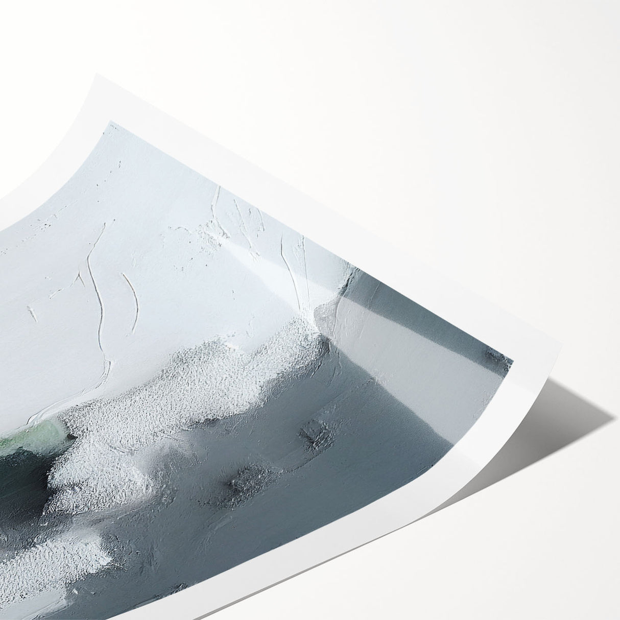 Abstract wall art print featuring vibrant strokes and lines in shades of blue, orange, and yellow, perfect for modern home decor. Ideal for enhancing artistic spaces.