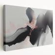 Stretched canvas showcasing an abstract strokes and lines design in vibrant colors, ideal for modern home decor. Side view highlights the canvas thickness and texture.