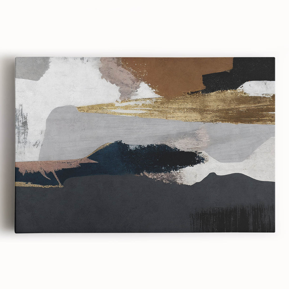 Abstract canvas wall art featuring vibrant strokes and intricate lines in a modern design, ideal for contemporary home decor and artistic interiors.