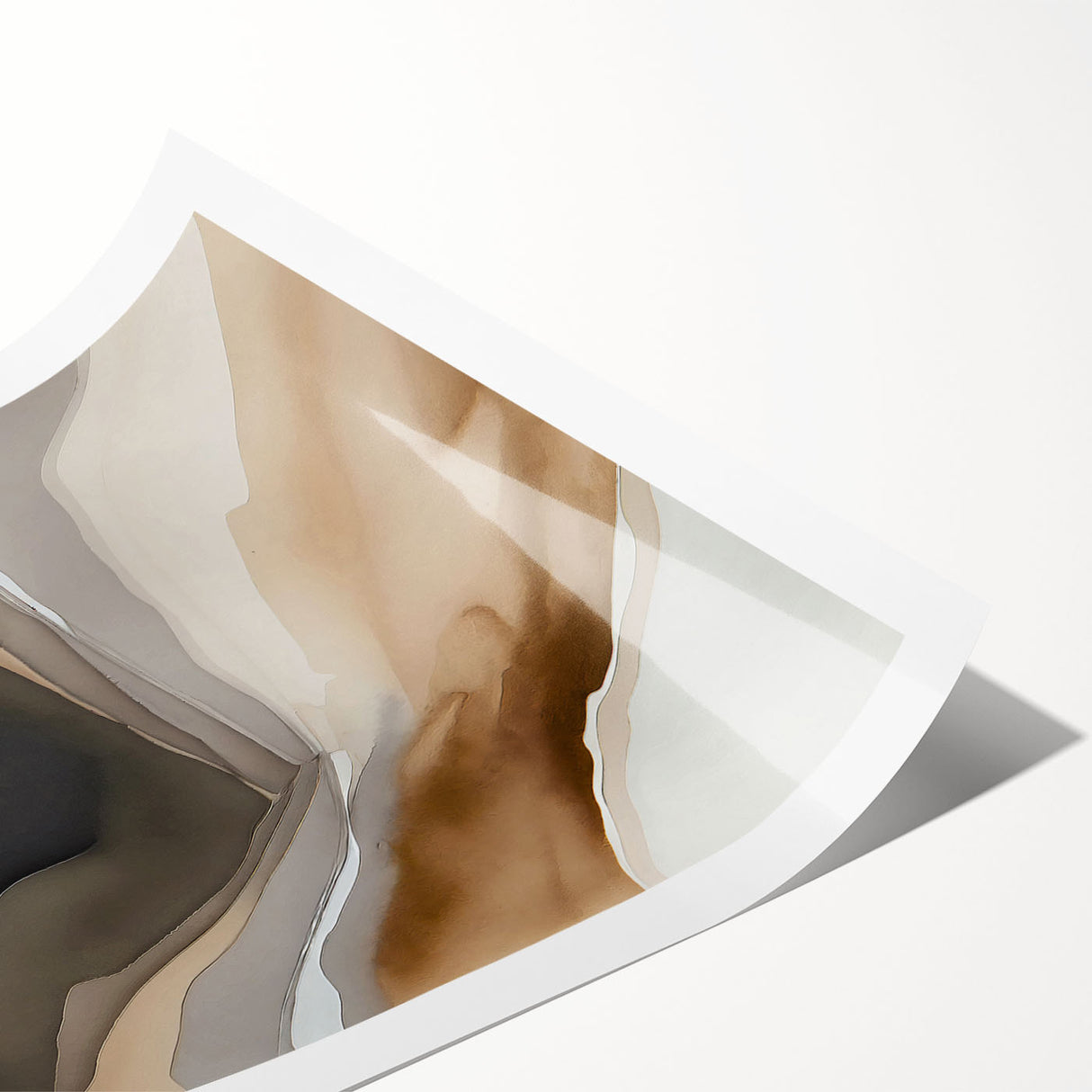 Abstract wall art print showcasing vibrant strokes and lines in shades of blue, yellow, and white, perfect for modern home decor. Ideal for adding a contemporary touch to living spaces or offices.