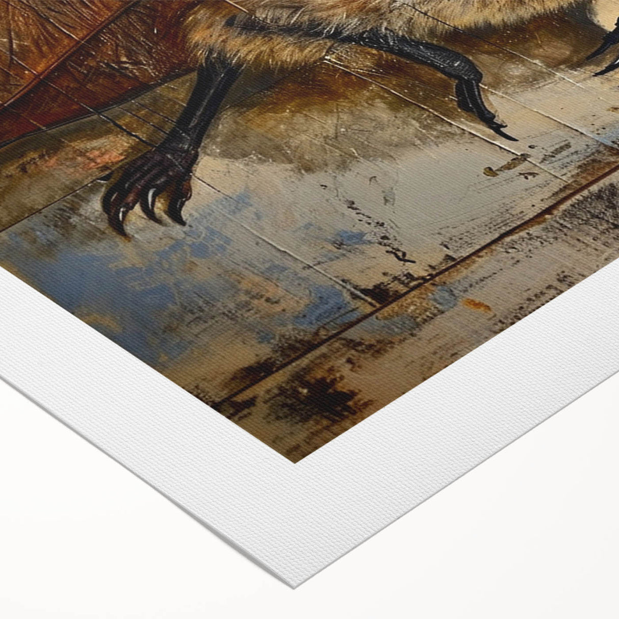 Rolled canvas art depicting a vibrant bat design from the Animals A Wild Life collection, showcasing intricate details and rich colors, perfect for wildlife enthusiasts.