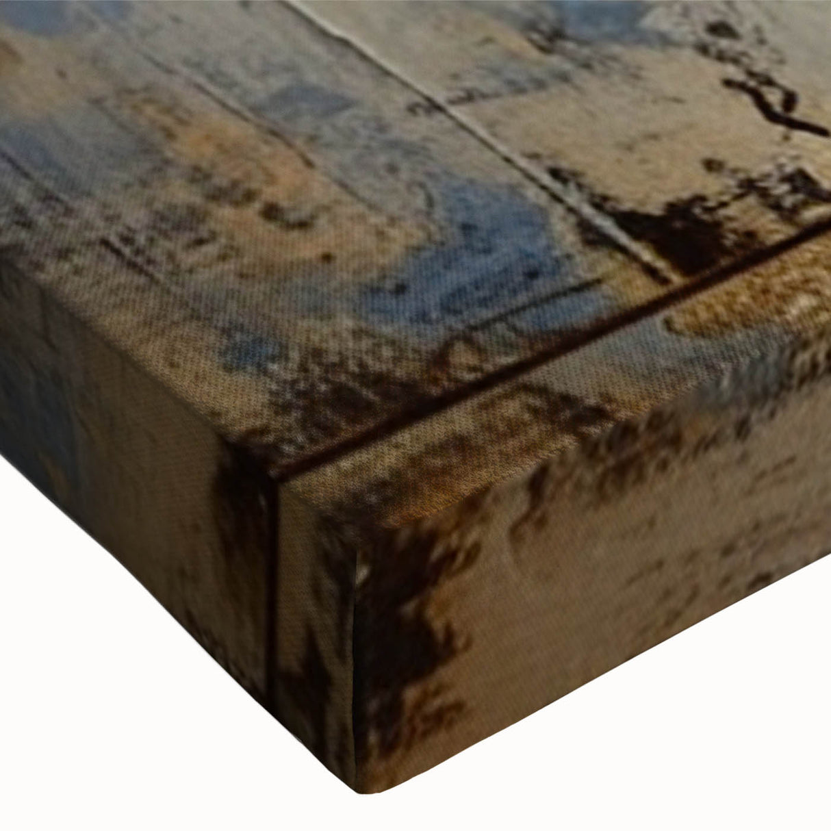 Close-up of a vibrant bat design printed on a stretched canvas, showcasing intricate details and bold colors, ideal for wildlife-themed home decor.