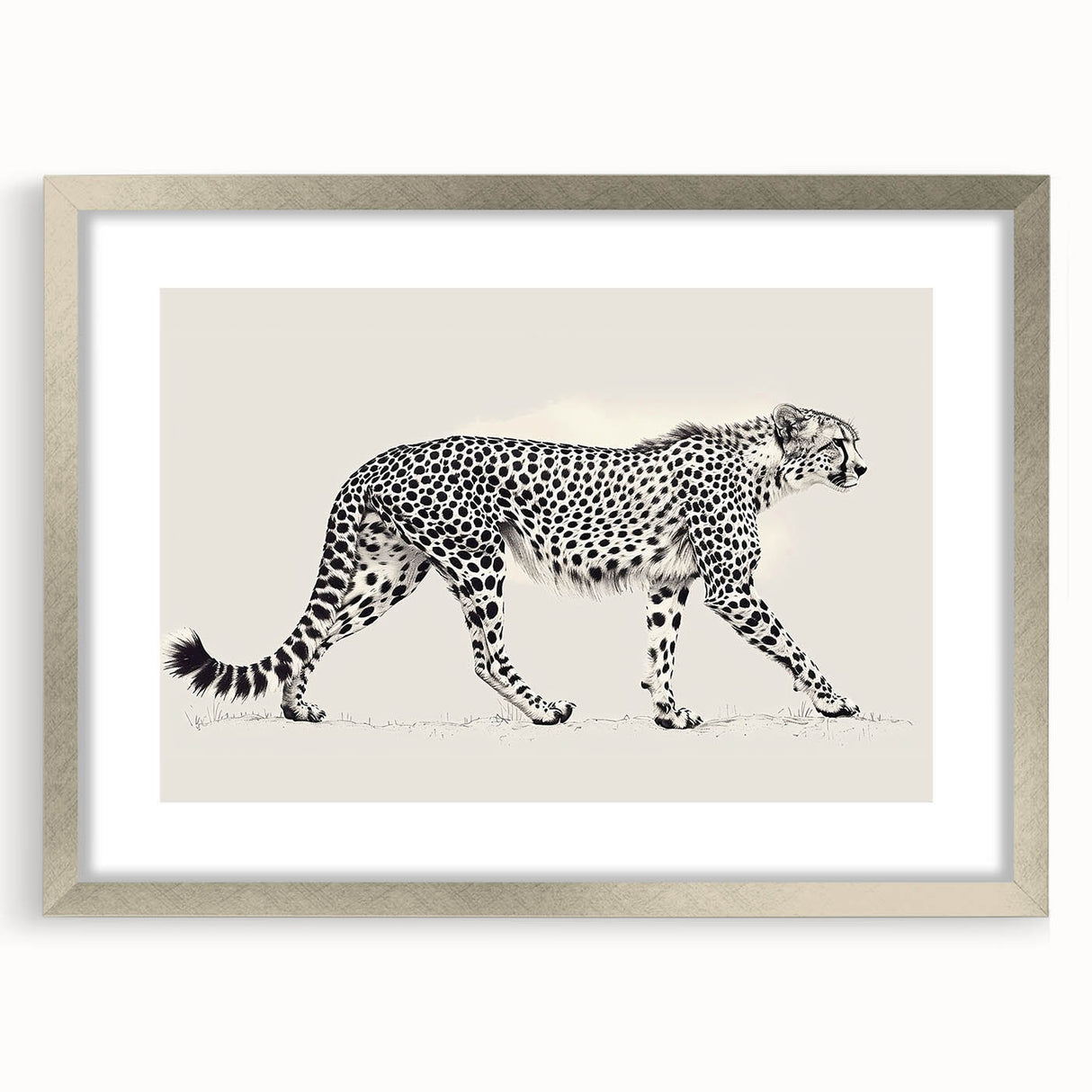 Framed wall art featuring a stunning cheetah design, showcasing vibrant colors and intricate details, ideal for enhancing home decor with a touch of wildlife elegance.