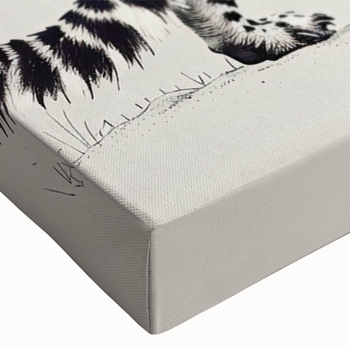 Close-up view of a vibrant cheetah design stretched canvas wall art from the Animals A Wild Life collection, showcasing intricate details and rich colors, ideal for animal lovers and home decor enthusiasts.