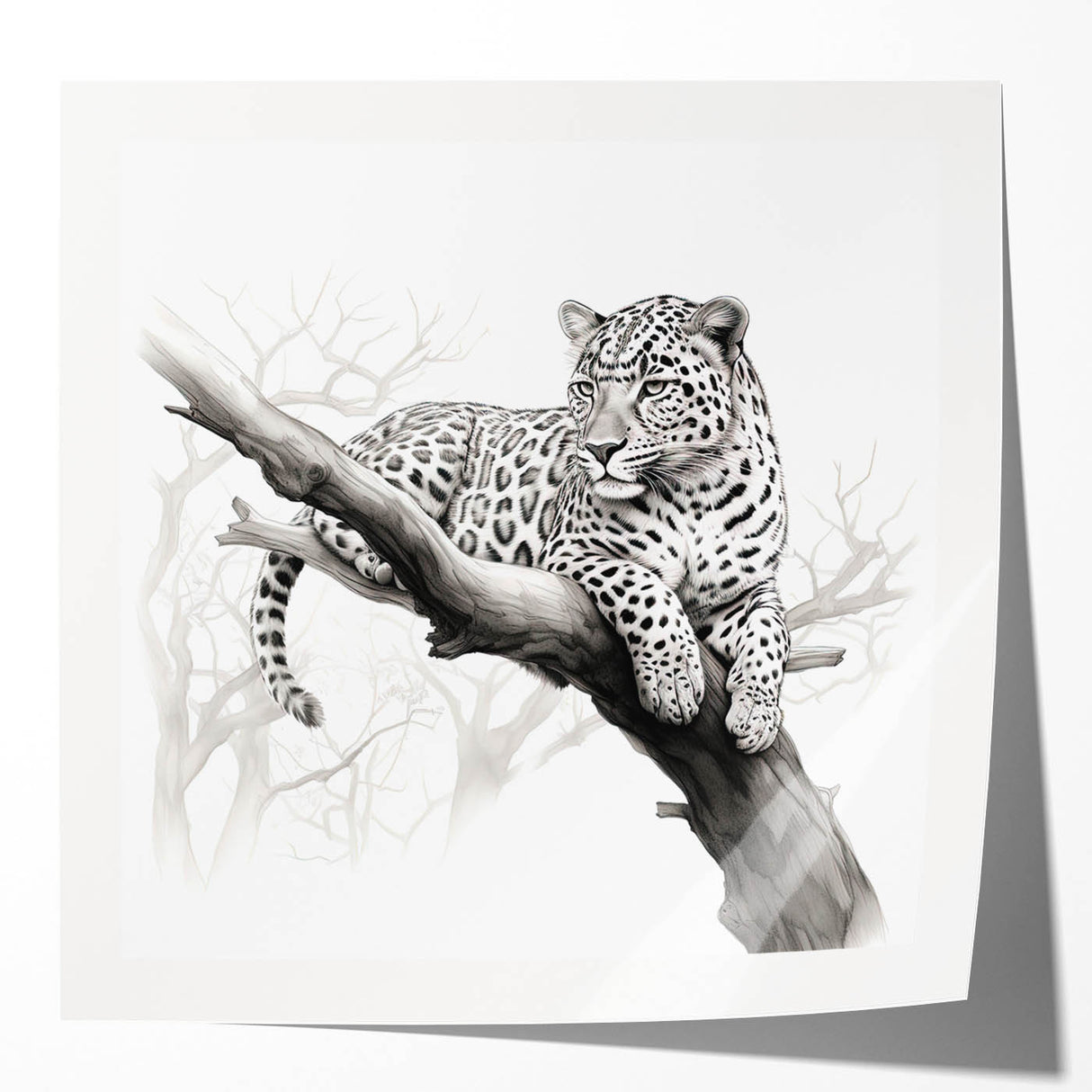 Cheetah-themed wall art design showcasing a striking, glossy print featuring vibrant colors and intricate details, perfect for wildlife enthusiasts and home decor.