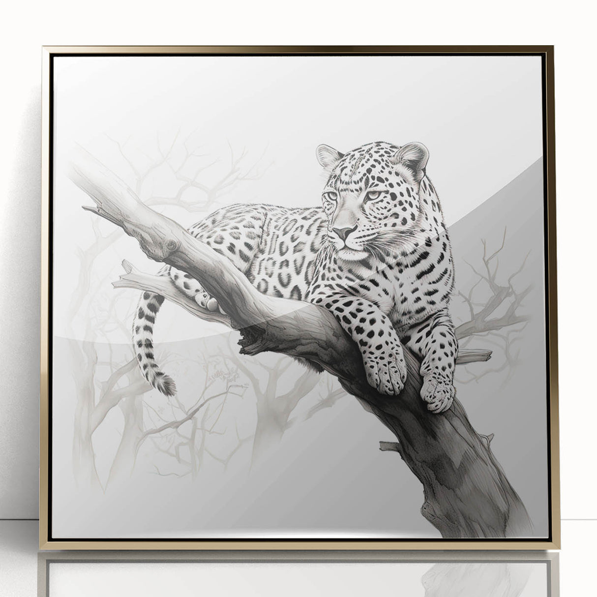 Framed wall art featuring a striking cheetah design in vibrant colors, showcasing the animal’s grace and beauty, perfect for adding a touch of wildlife elegance to any space.