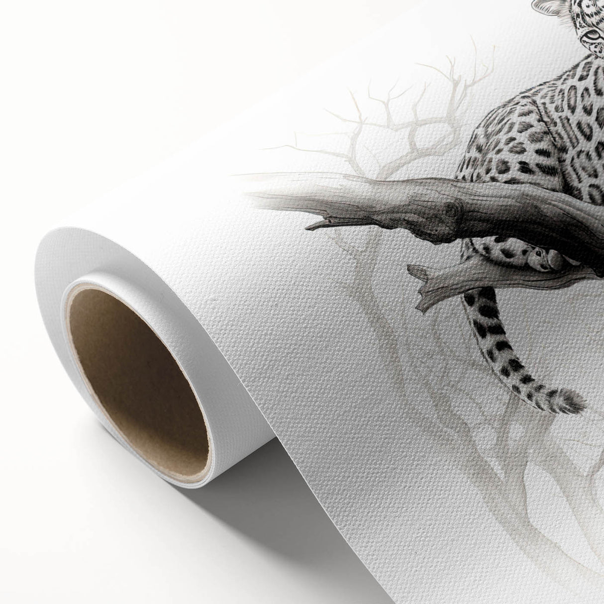 Cheetah-themed rolled canvas wall art showcasing a vibrant and detailed illustration of a cheetah in its natural habitat, perfect for animal lovers and home decor.