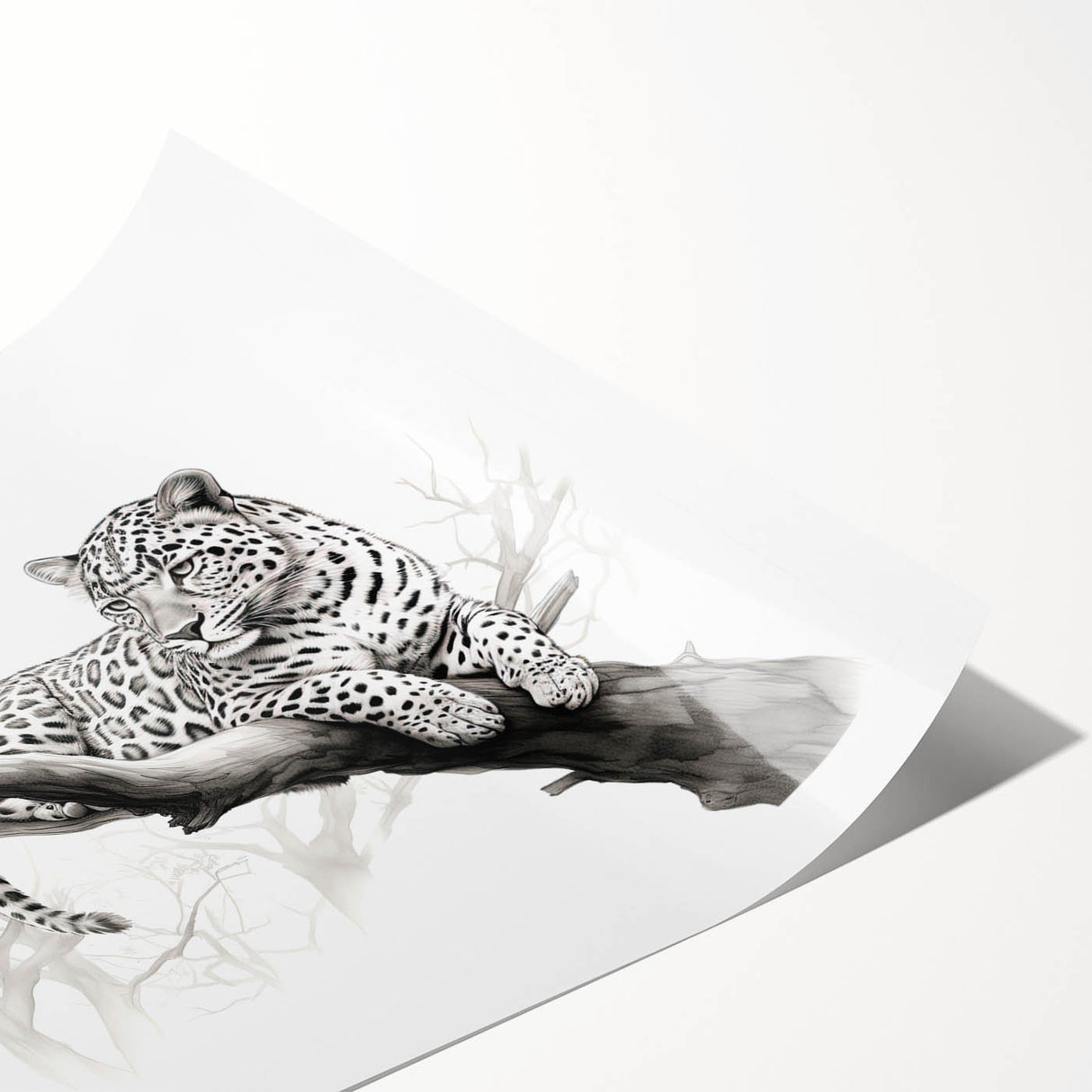 Cheetah-themed wall art print showcasing a vibrant illustration of a cheetah in the wild, perfect for animal lovers and home decor enthusiasts. The design emphasizes the cheetah’s striking features and natural habitat, making it an eye-catching addition to any space.