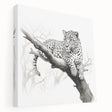 Stretched canvas wall art showcasing a vibrant side view of a cheetah in a natural habitat, highlighting its sleek form and striking coat colors for wildlife enthusiasts.
