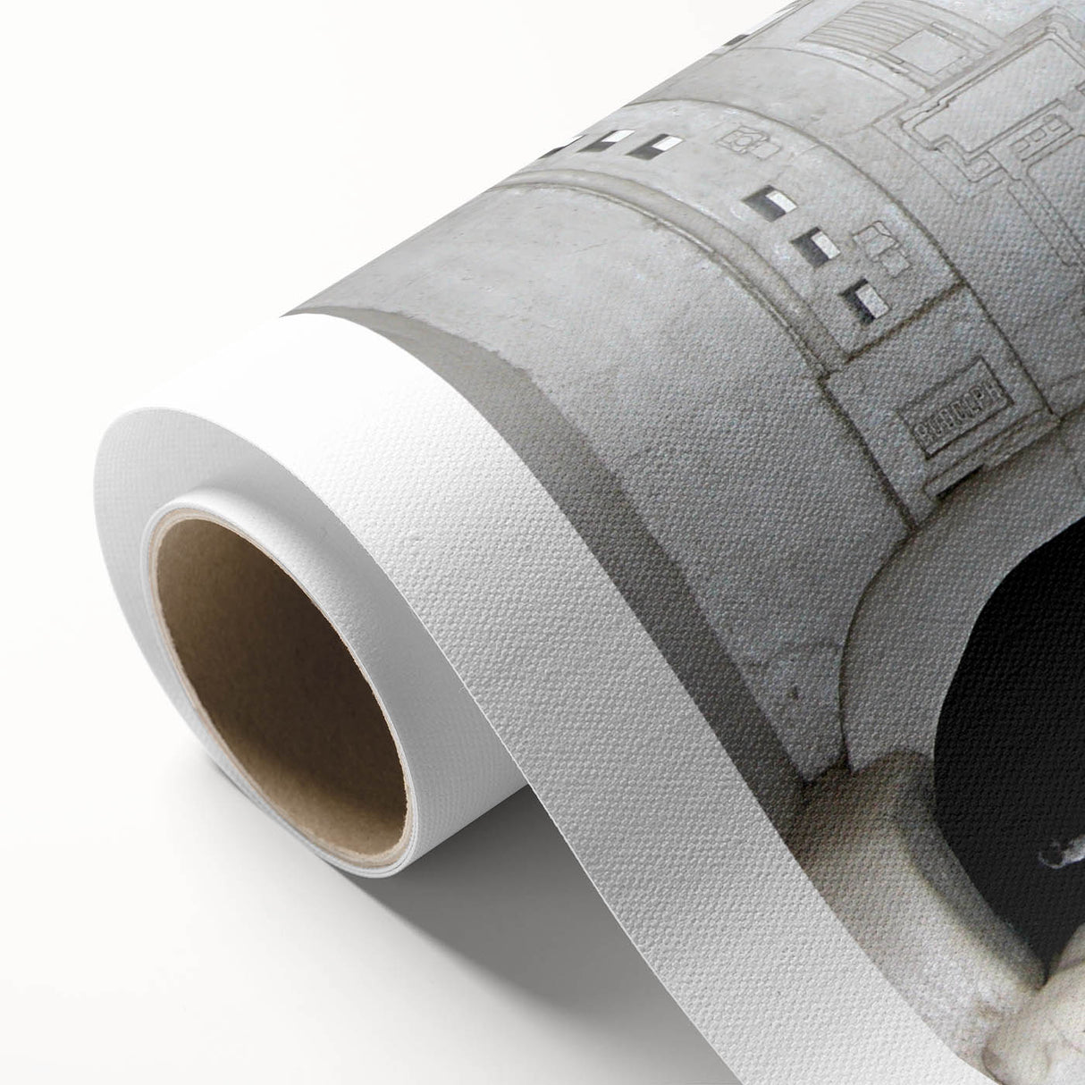 Rolled canvas artwork showcasing a vibrant and colorful dog design from the "Animals - A Wild Life" collection, perfect for pet lovers' home decor.