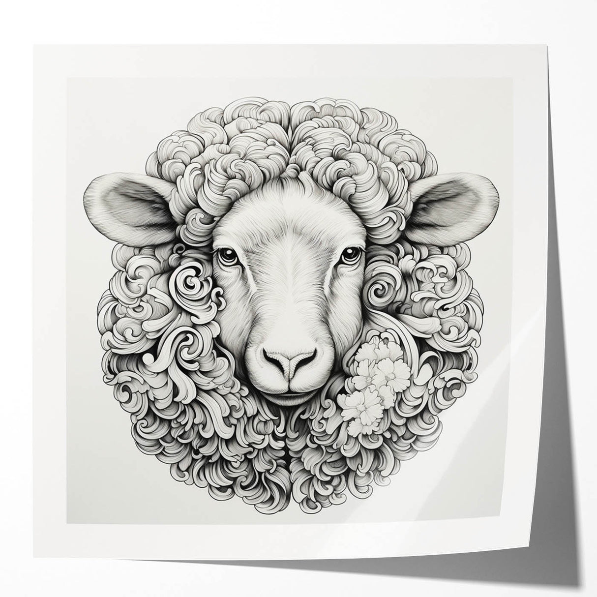 Colorful wall art featuring a goat design from the "Animals of the Wild" collection, displayed in a glossy finish, ideal for animal lovers and home decor enthusiasts.