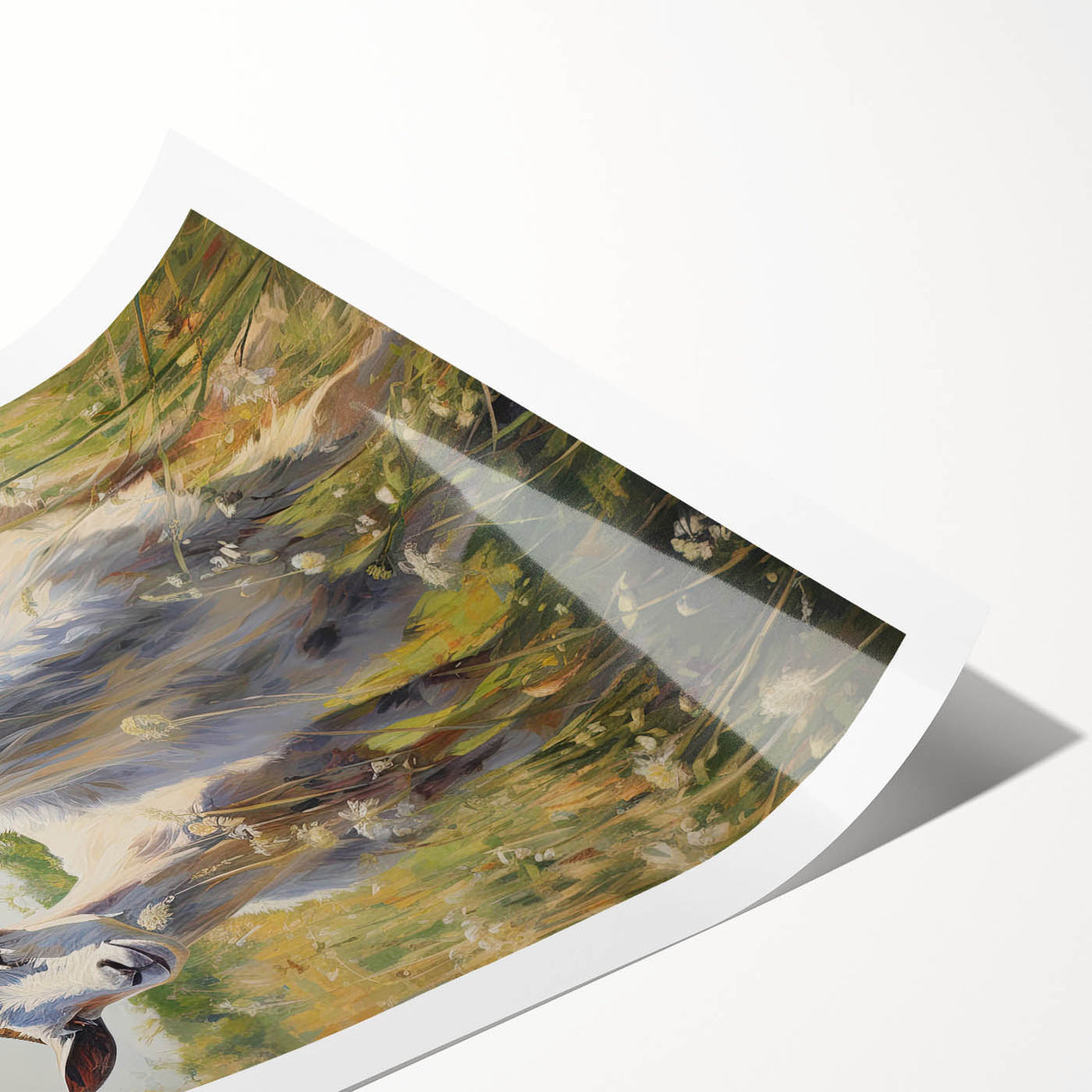 Goat-themed wall art design showcasing vibrant colors and intricate details, perfect for animal lovers. Ideal for home decor or as a unique gift.