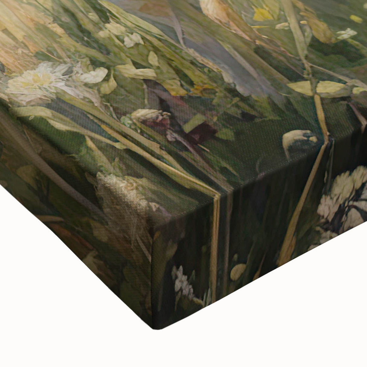 Close-up of a vibrant goat design wall art canvas, showcasing intricate details and textures in earthy tones, perfect for animal lovers and home decor enthusiasts.