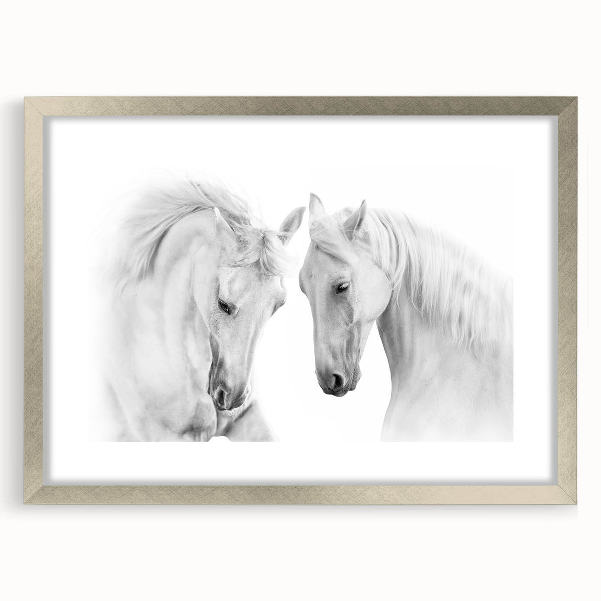 Silver-framed wall art featuring a stunning horse design from the Wild Life collection, showcasing intricate details and vibrant colors, perfect for animal lovers.