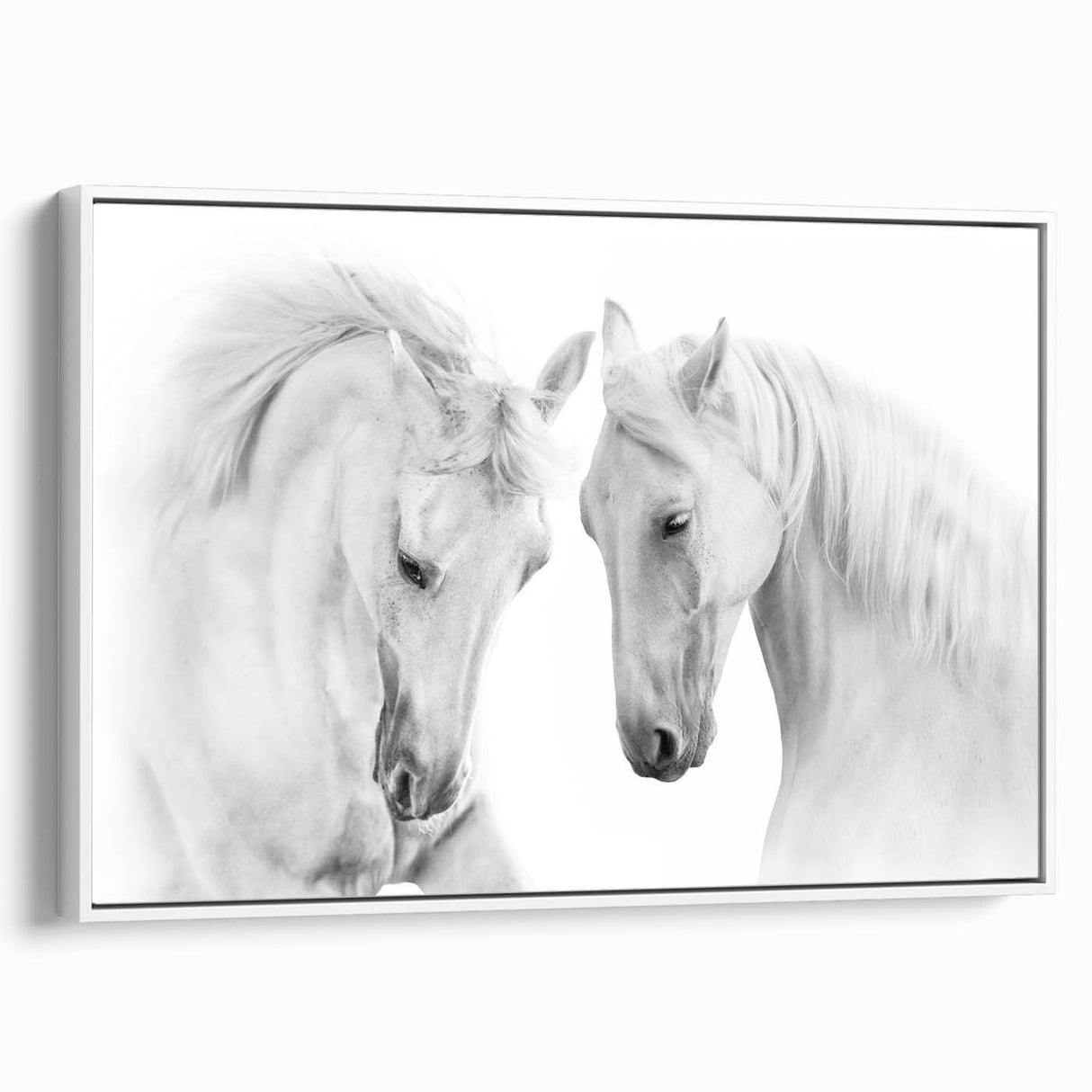 Framed canvas wall art showcasing a detailed side view of a wild horse design, featuring earthy tones and vibrant accents, perfect for animal lovers and nature enthusiasts.