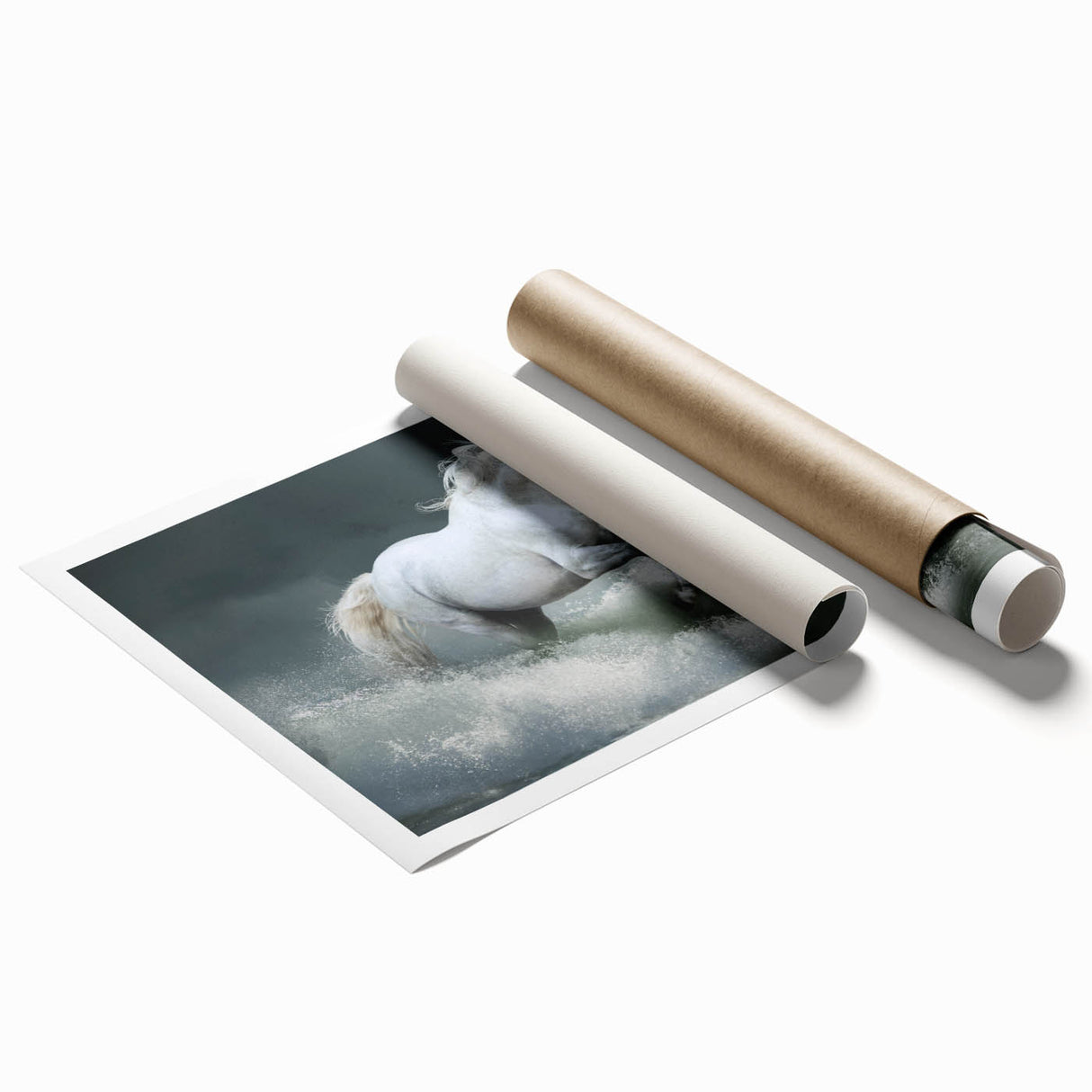 Stunning wall art print showcasing a majestic horse in a natural setting, featuring rich colors and intricate details, perfect for equestrian enthusiasts and home decor.