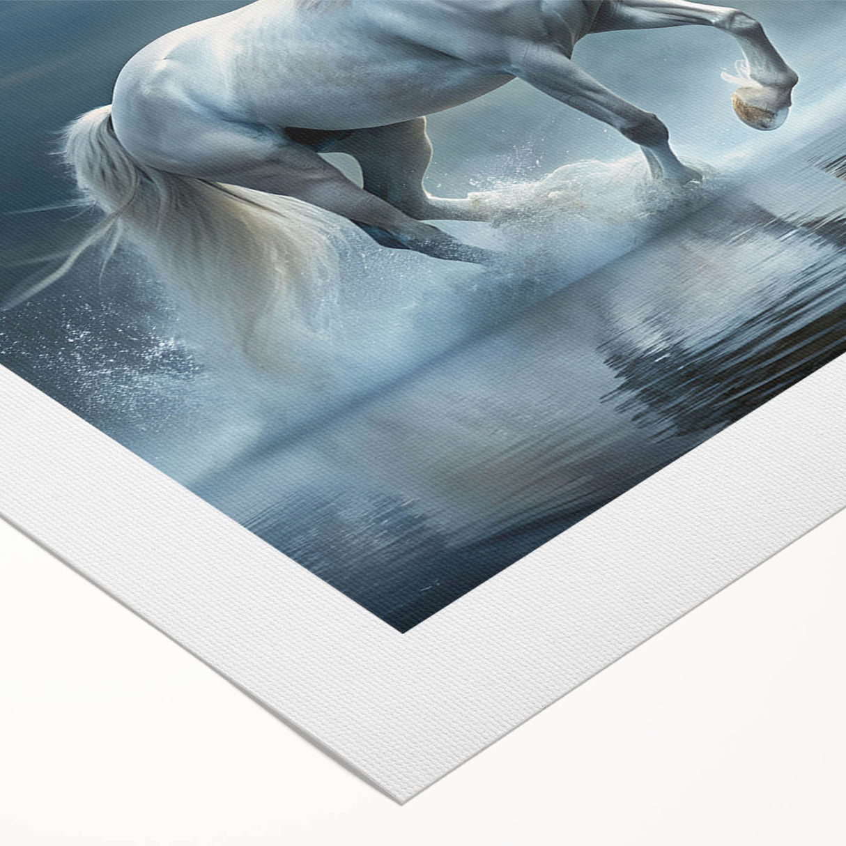 Beautiful rolled canvas featuring a majestic horse design, showcasing vibrant colors and intricate details, perfect for adding a touch of nature-inspired elegance to any space.