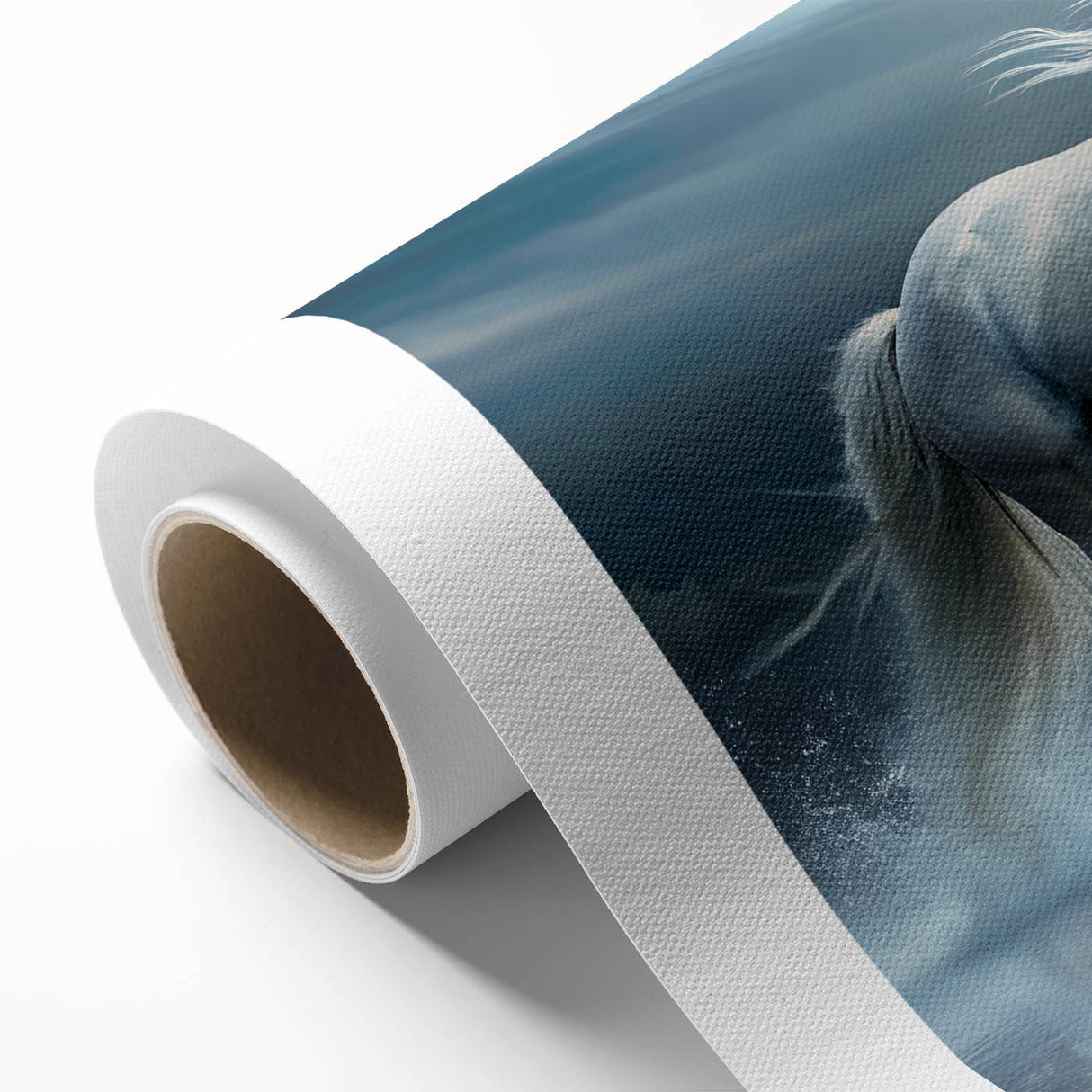 Elegant rolled canvas wall art showcasing a stunning horse design, featuring rich colors and intricate details, perfect for animal lovers and home decor enthusiasts.