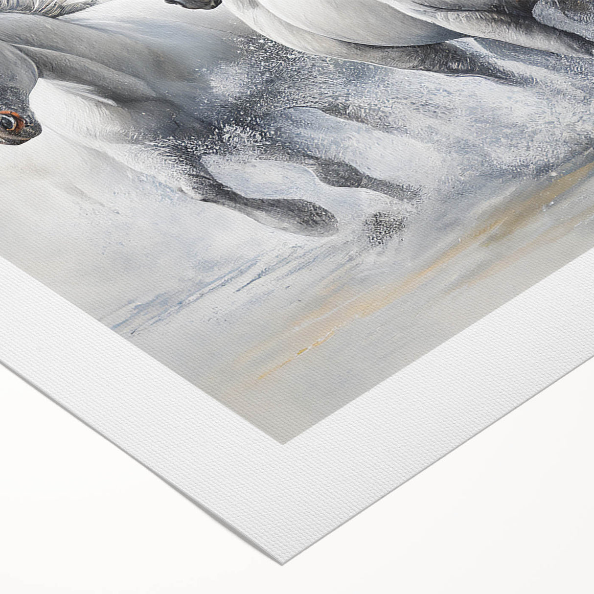 Vibrant wall art featuring a stunning horse design printed on rolled canvas, showcasing intricate details and rich colors, perfect for animal lovers' decor.