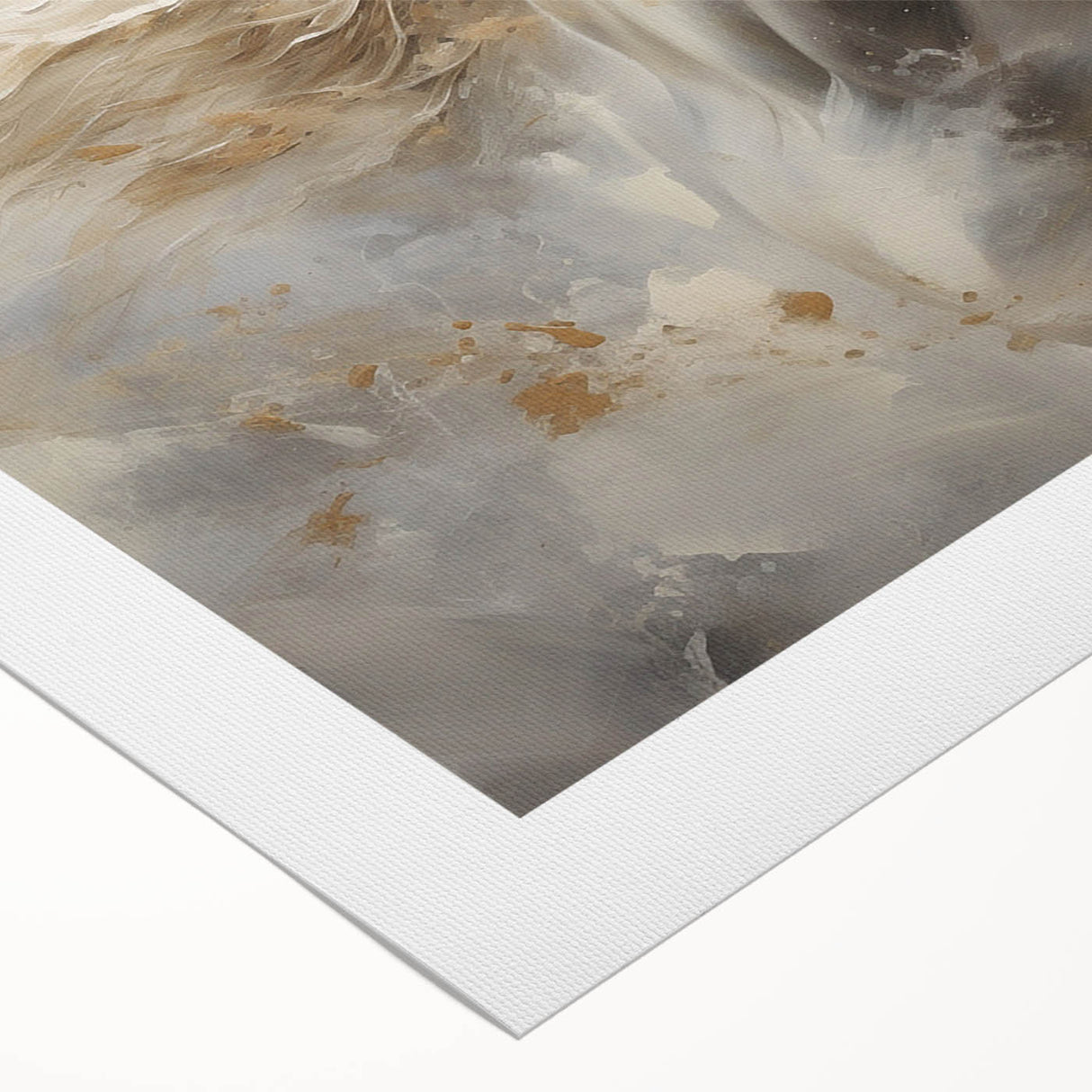 Rolled canvas art featuring a stunning horse design, showcasing intricate details and vibrant colors, perfect for equestrian-themed decor and wall displays.