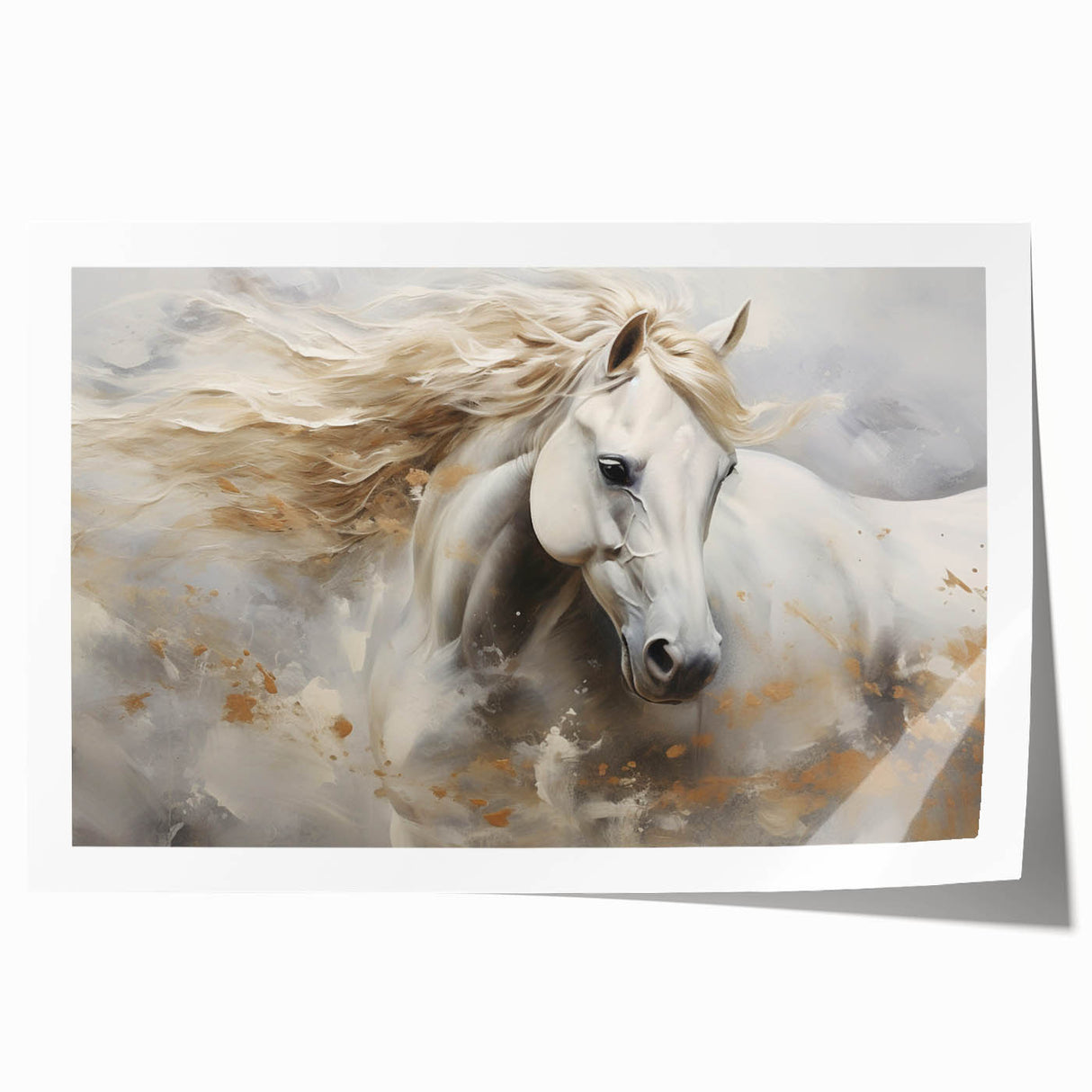 Beautiful wall art featuring a stunning wild horse design, showcasing vibrant colors and intricate details, perfect for home decor enthusiasts and animal lovers.