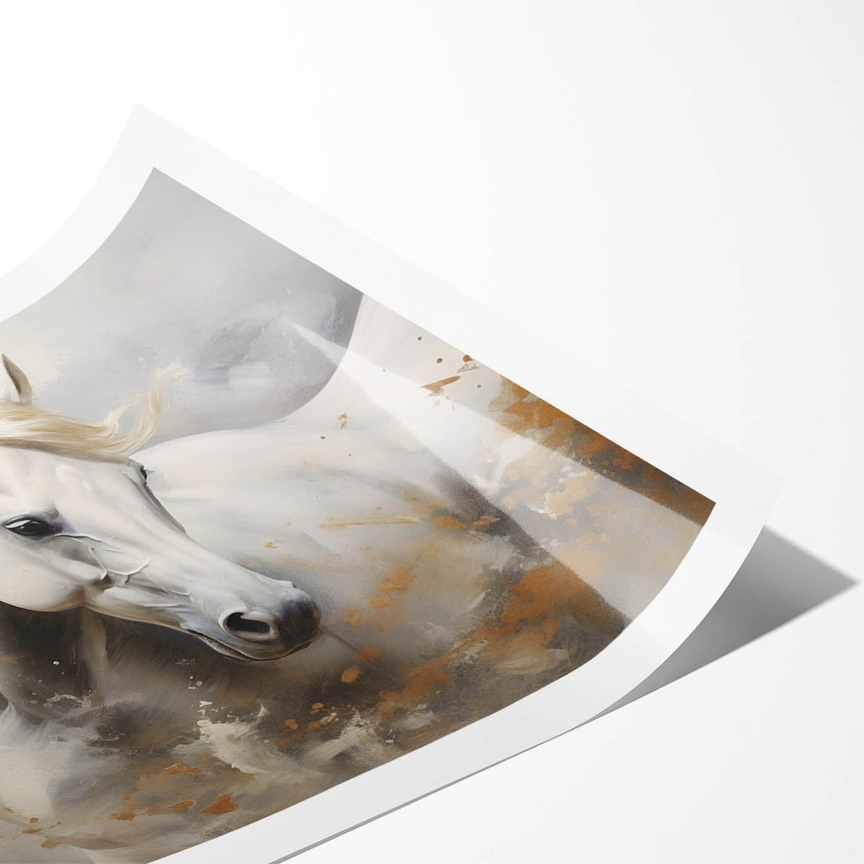 Vibrant wall art print featuring a majestic horse design, showcasing intricate details and rich colors, perfect for equine enthusiasts and home decor.