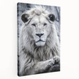 Stretched canvas wall art featuring a majestic lion design, showcasing rich golden tones and intricate details, perfect for enhancing any wildlife-themed decor.