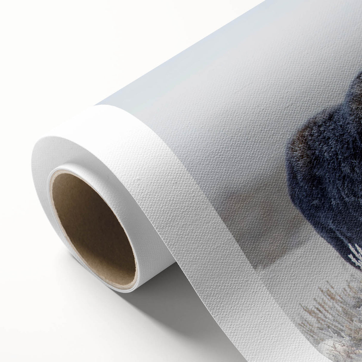 Moose and elk-themed wall art design on rolled canvas, showcasing a serene wildlife scene with earthy tones, ideal for nature lovers' home decor. Perfect for adding a rustic touch to any room.