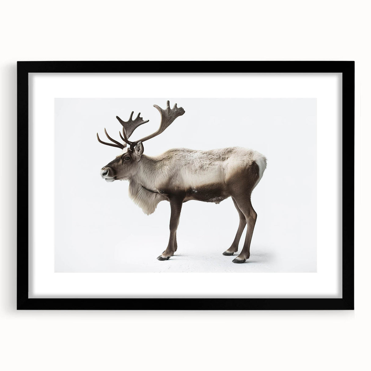 Moose and elk wall art collection framed in black with a mat, showcasing detailed wildlife designs, perfect for nature enthusiasts and home decor.