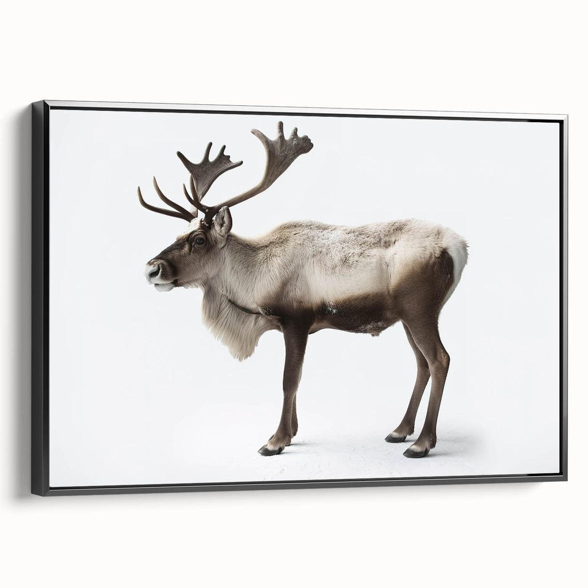 Framed wall art collection showcasing a moose and elk design, presented in a sleek black frame, ideal for nature-themed decor. Perfect for wildlife lovers.