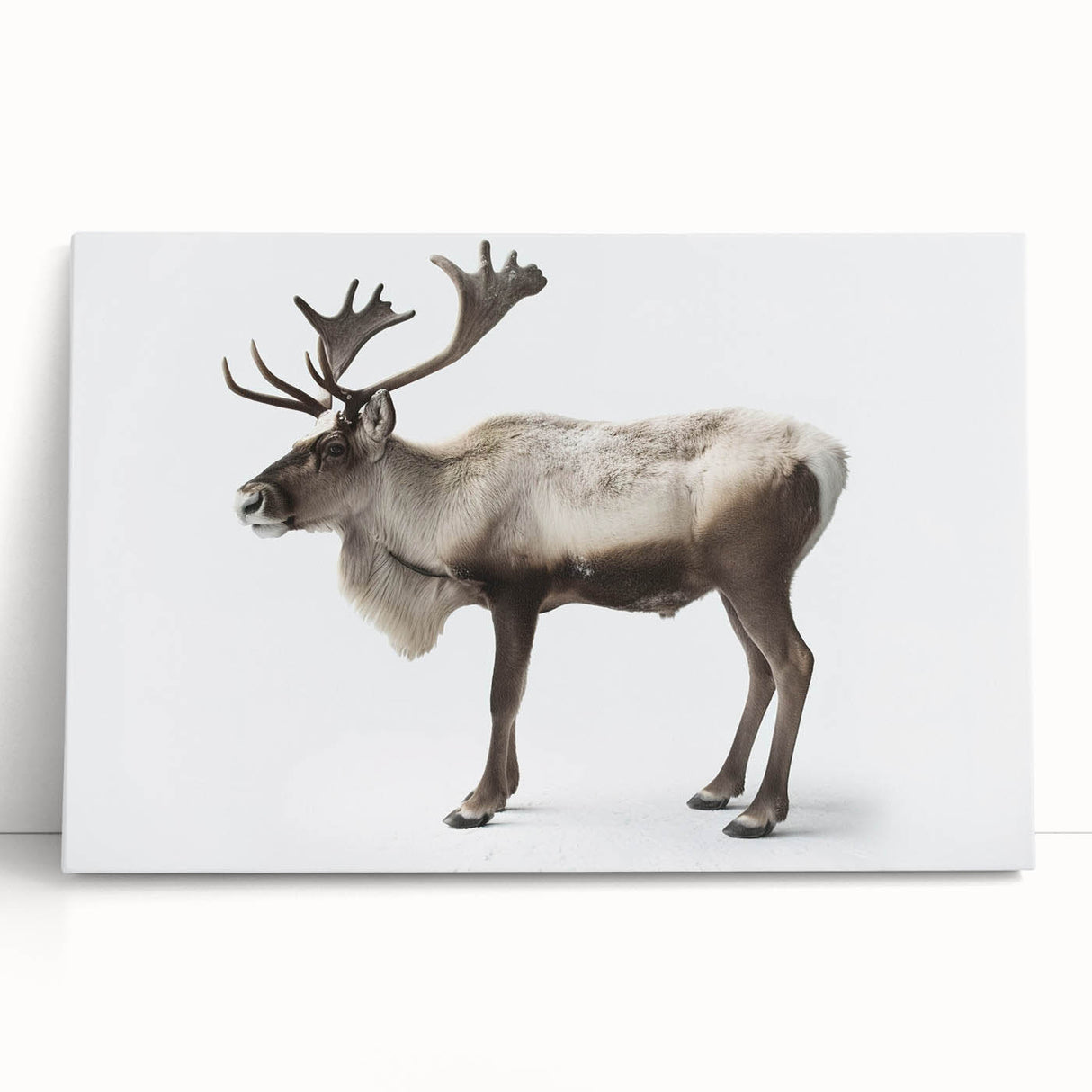 Canvas wall art showcasing a stunning moose and elk design, featuring vibrant colors and intricate details, perfect for nature lovers' home decor.