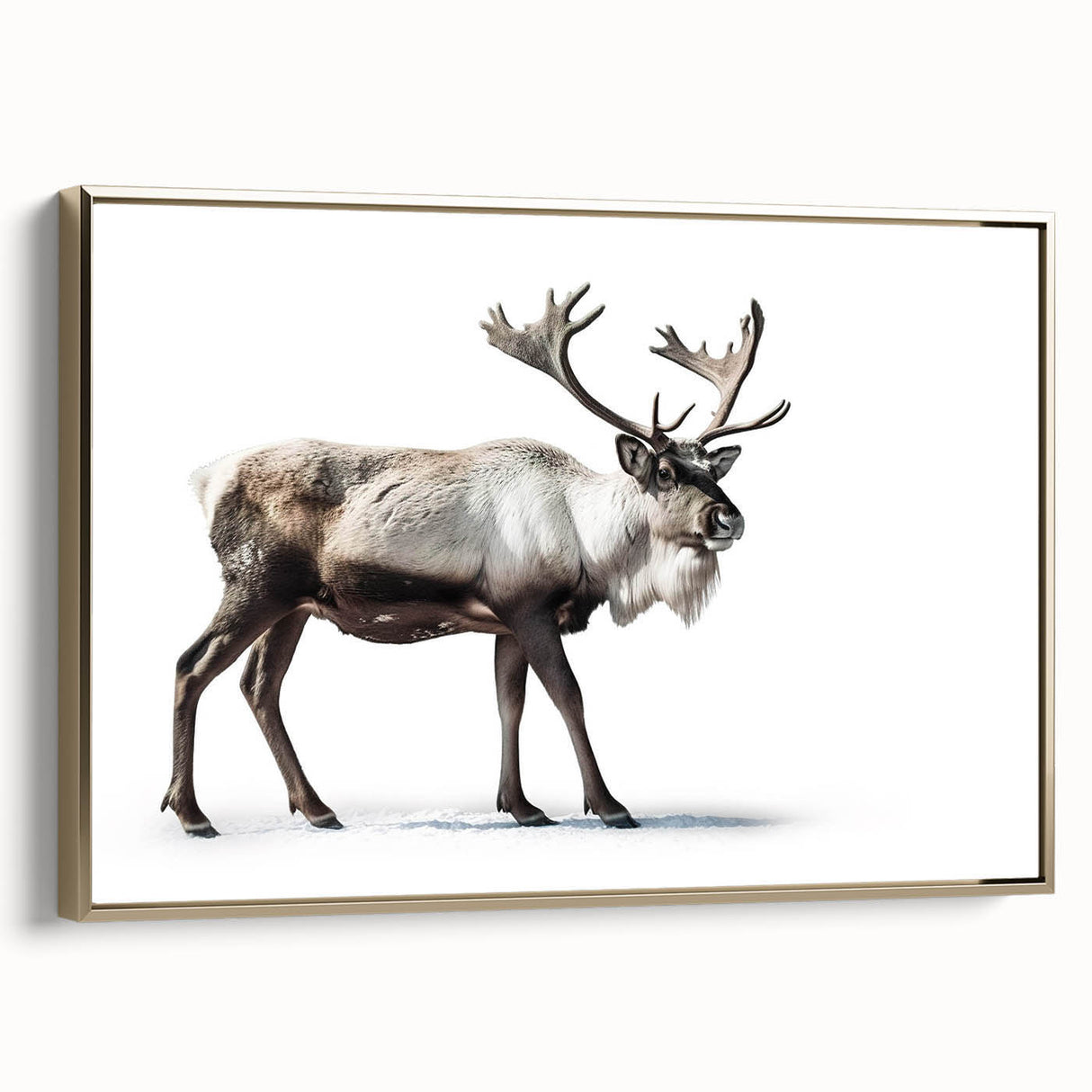 Framed wall art collection showcasing a moose and elk design, featuring intricate details in warm gold tones, enhancing home decor with a nature-inspired aesthetic.