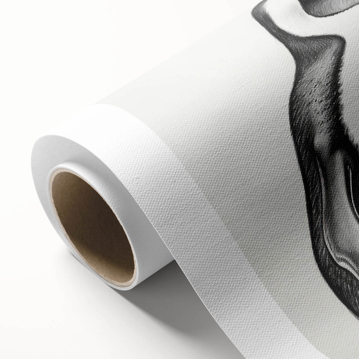 Colorful rolled canvas artwork depicting a playful penguin design, showcasing vibrant hues and intricate details, ideal for children's room decor or wildlife enthusiasts.