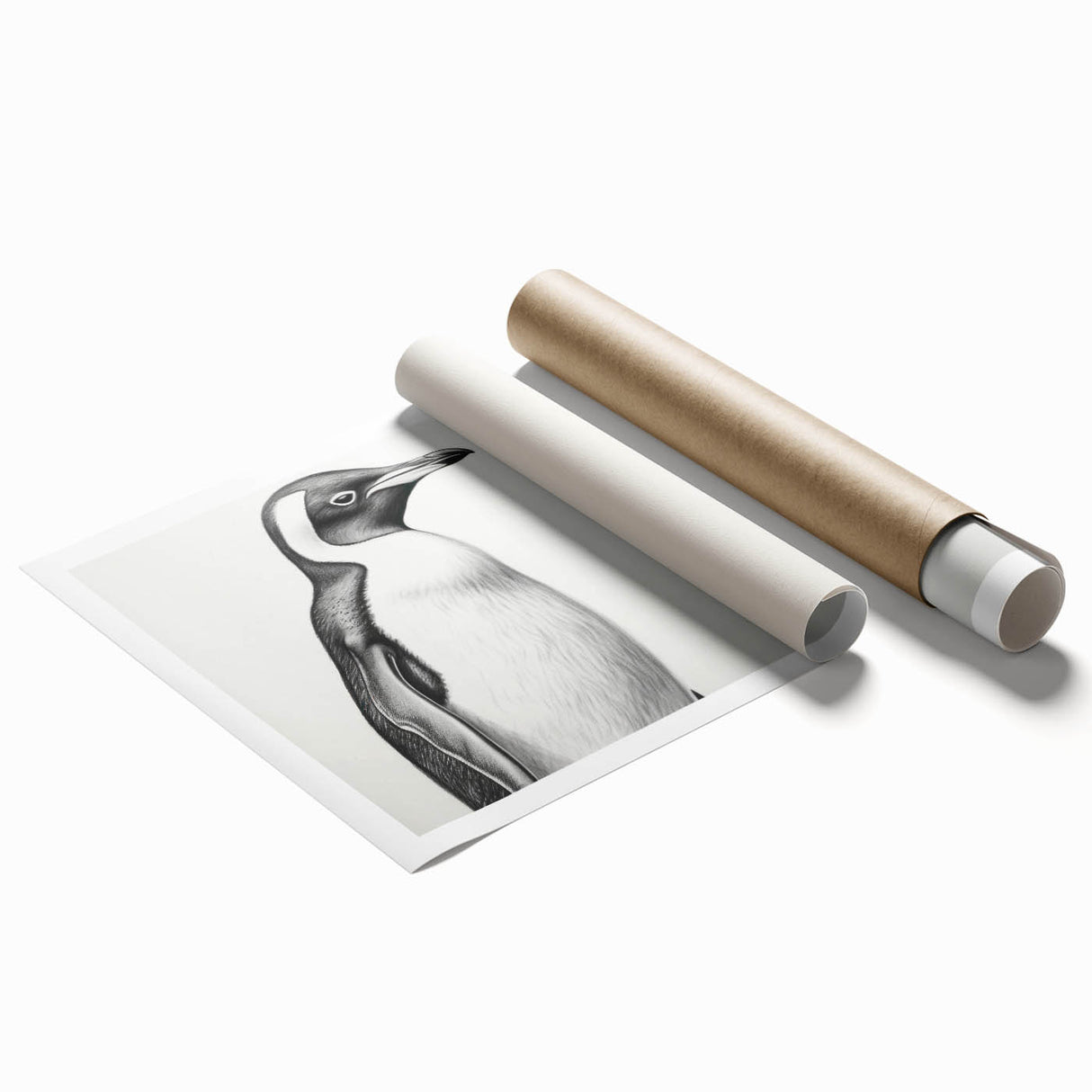 Adorable penguin design wall art print featuring vibrant colors and whimsical illustrations, perfect for adding a playful touch to any room decor.