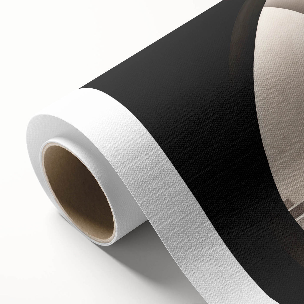 Art Deco-style archway design in monochrome, printed on rolled canvas, suitable for nursery wall art or dining room.