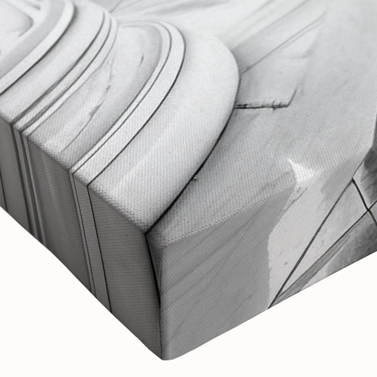 Large art featuring black and white landscape painting of classical columns, ideal for bedroom wall decor.