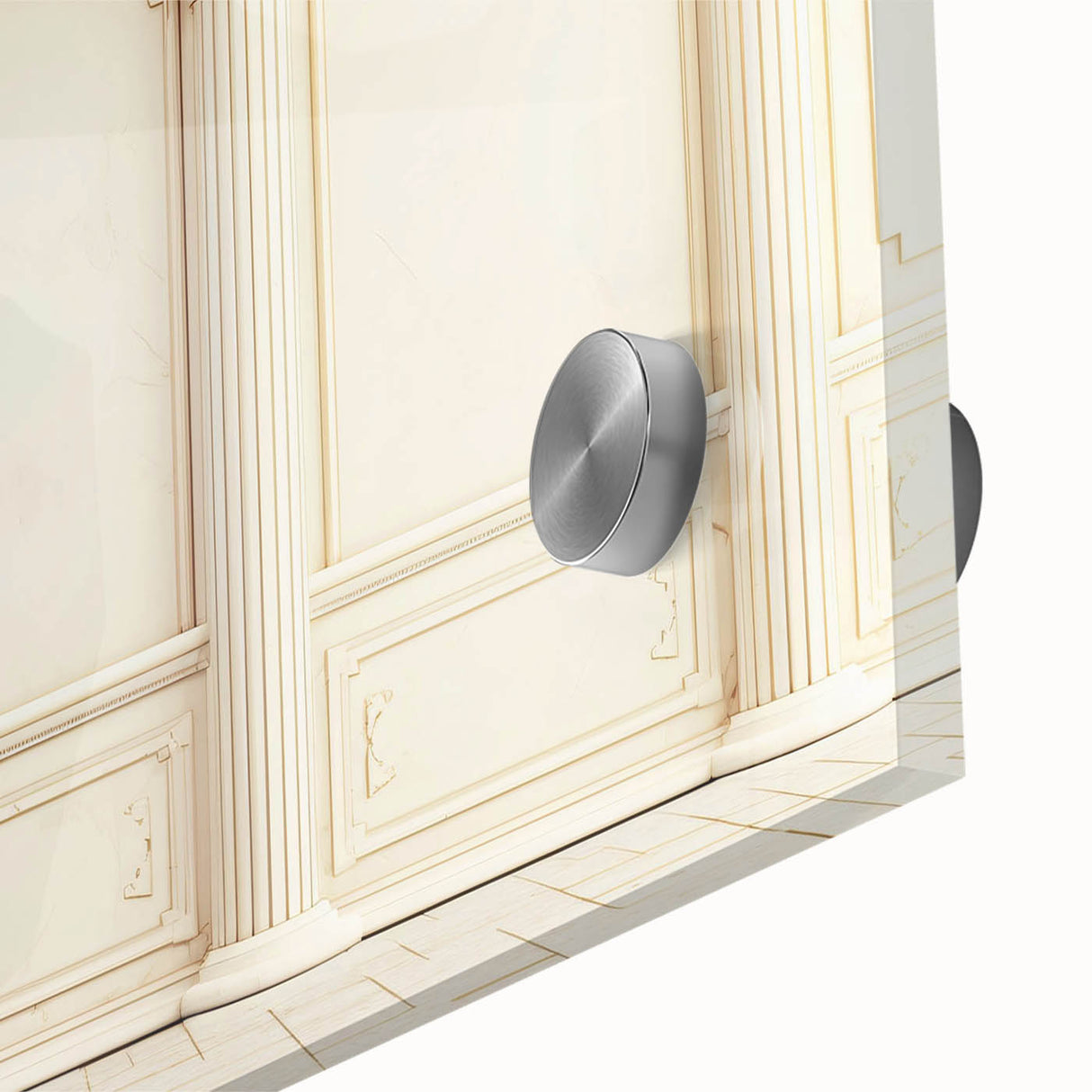 Large abstract wall art featuring mid-century modernist columns in muted gray, perfect for dining room ambiance.