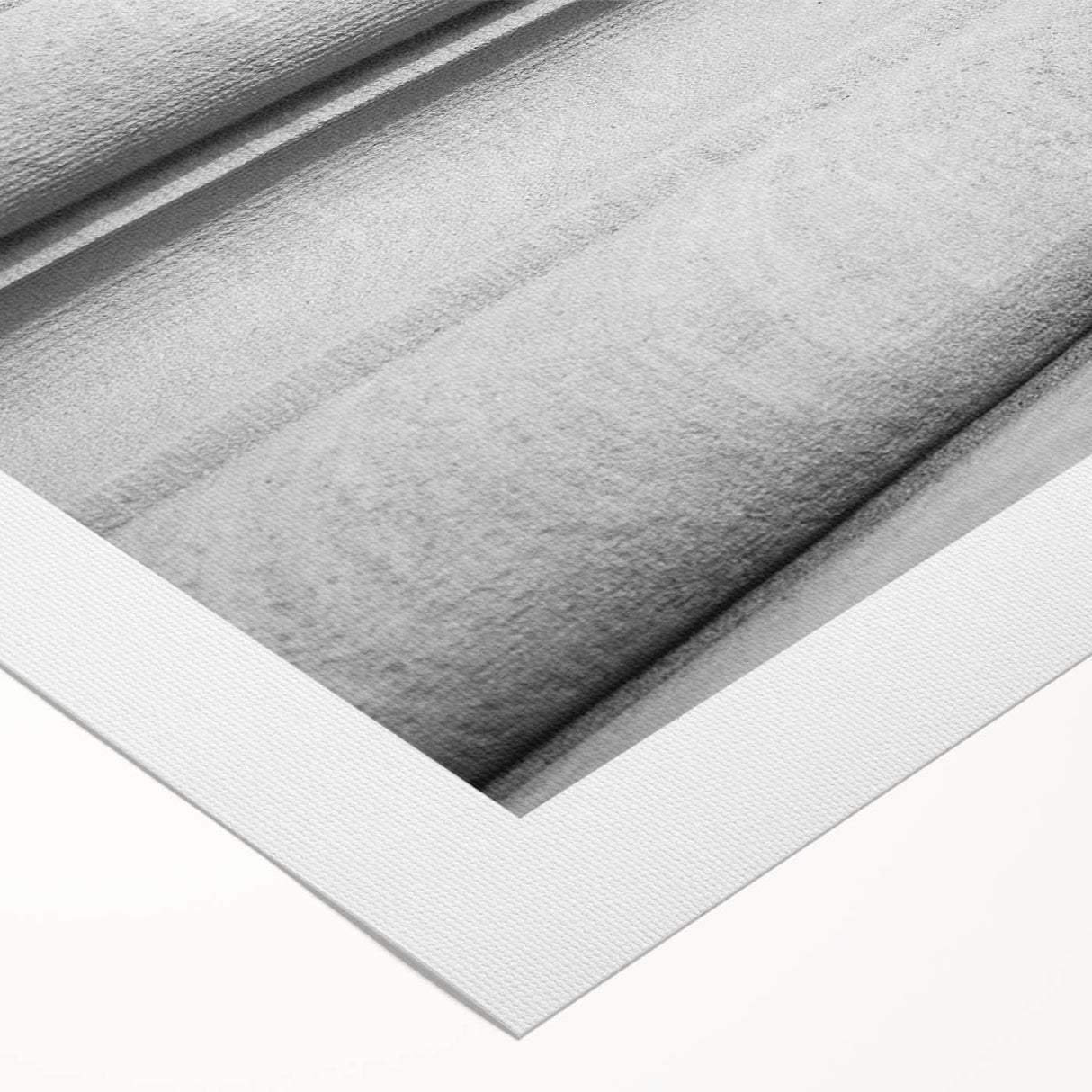 Art deco poster featuring symmetrical columns in muted beige tones, printed on rolled canvas, suitable for dining room walls.