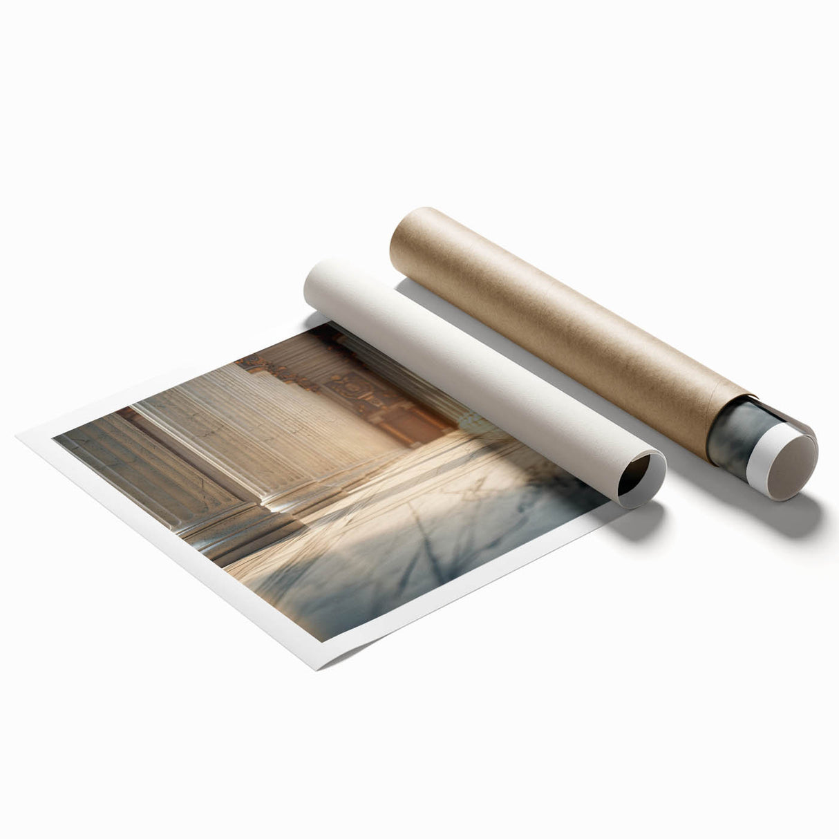 Extra large rolled print featuring a monochrome floral design, suited for classy bathroom wall art.