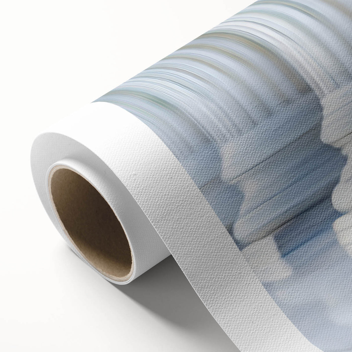 Art Deco style poster featuring symmetrical columns in muted gold and white, printed on rolled canvas.