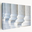 Large art print on stretched canvas featuring a classical architectural column design in neutral tones.