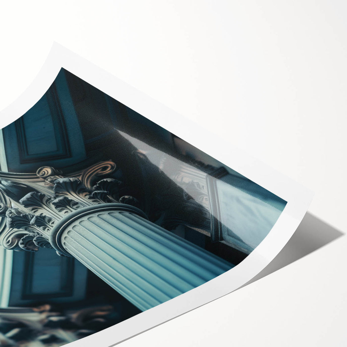 Extra large wall art featuring line art flowers on a rolled print, ideal for large living room decor.